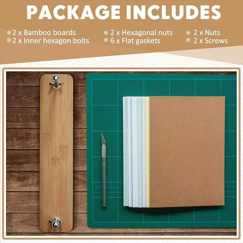 1 Set Wooden and Bamboo Book Press Book Binding Tool Portable Book Binding Kits Bookbinding Supplies Book Press Bookbinding for DIY Book (12 Inch) in Saudi Arabia