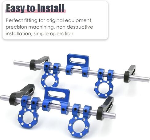 مصد أمامي خلفي قابل للتعديل بمقياس 1/10، مجموعة مصدات معدنية مع حزام ونش حركي 23 بوصة لسيارة TRX4 TRX6 المحورية SCX10 Element Enduro Gen7 Gen8 1/10 RC الزاحف (أحمر) in Kuwait