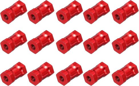 MECCANIXITY Hex Aluminium Standoff Column Spacer,Standoffs Hexagonal Spacers M3x15mm,Spacers Assortment Kit for RC Airplane,FPV Quadcopter,CNC,Red,Pack of 15 in Saudi Arabia