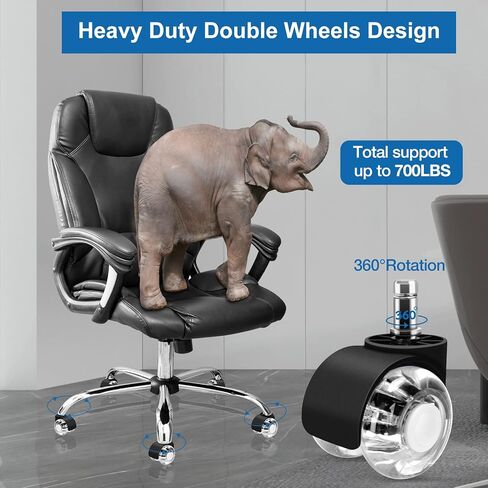 مجموعة عجلات عجلات كرسي المكتب العالمي من MEGREZ مكونة من 5 عجلات أثاث مكتبي عالي التحمل للسجاد الخشبي الصلب، استبدال عجلة الكرسي الدوارة الهادئة مقاس 5 سم، عجلة كريستال in Kuwait