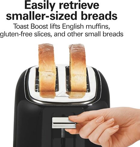 محمصة خبز باللون الأسود مكونة من شريحتين، مع فتحات واسعة جدًا in Kuwait