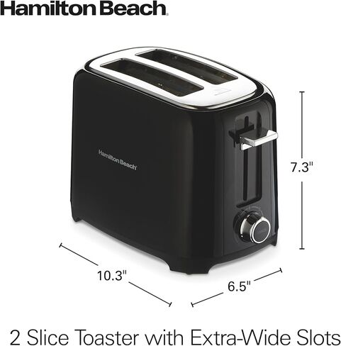 محمصة خبز باللون الأسود مكونة من شريحتين، مع فتحات واسعة جدًا in Kuwait