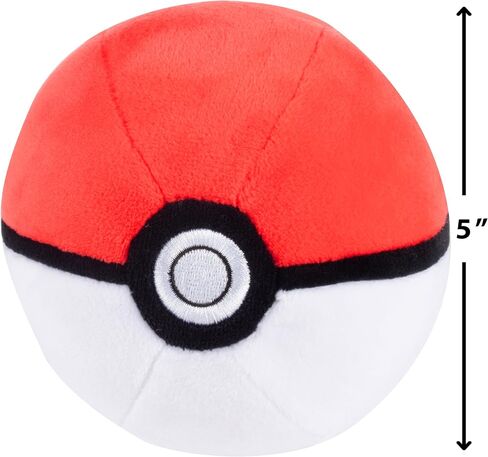 Pokemon 5" Poké Ball Plush 4-Pack - Includes Pokeball, Great, Ultra, Master Ball - Officially Licensed - Quality Soft Stuffed Toy Balls with Weighted Bottom - Gift for Kids, Girls, Boys Fans in Saudi Arabia