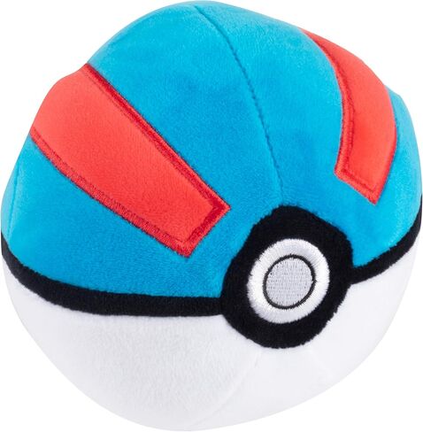 Pokemon 5" Poké Ball Plush 4-Pack - Includes Pokeball, Great, Ultra, Master Ball - Officially Licensed - Quality Soft Stuffed Toy Balls with Weighted Bottom - Gift for Kids, Girls, Boys Fans in Saudi Arabia