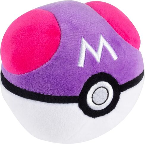 Pokemon 5" Poké Ball Plush 4-Pack - Includes Pokeball, Great, Ultra, Master Ball - Officially Licensed - Quality Soft Stuffed Toy Balls with Weighted Bottom - Gift for Kids, Girls, Boys Fans in Saudi Arabia