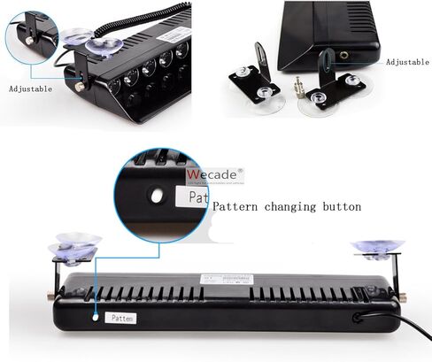 Wecade® 9 Led 9w Car Truck Strobe Windshield Dash Lights 16 Pattern Super Bright for EMS Law Enforcement Warning LED Strobe Lights (Green/Red/Green) in Kuwait