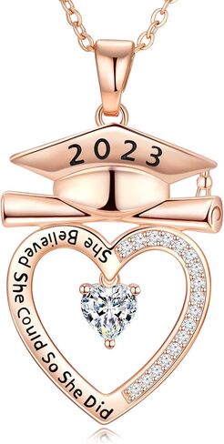 2024 Graduation Gifts for Her Compass Necklaces College Graduation Necklace for Her Middle High College School Graduate Gift for Girls Women Daughter Nieces Friends With Graduation Cap in Saudi Arabia