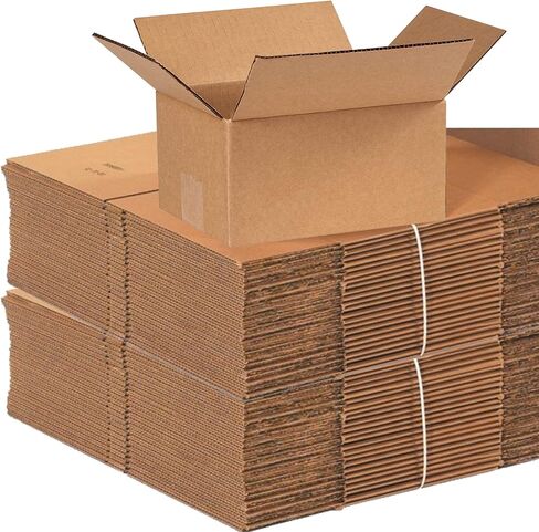BOX USA Shipping Boxes Small 8"L x 6"W x 4"H, 250-Pack | Corrugated Cardboard Box for Packing, Moving and Storage in Saudi Arabia