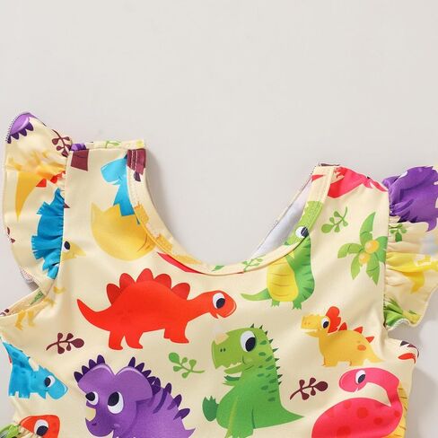 Happy Town Toddler Girls Dress Summer Dinosaur Dresses Fly Sleeve Baby Girl Casual Dress in Saudi Arabia