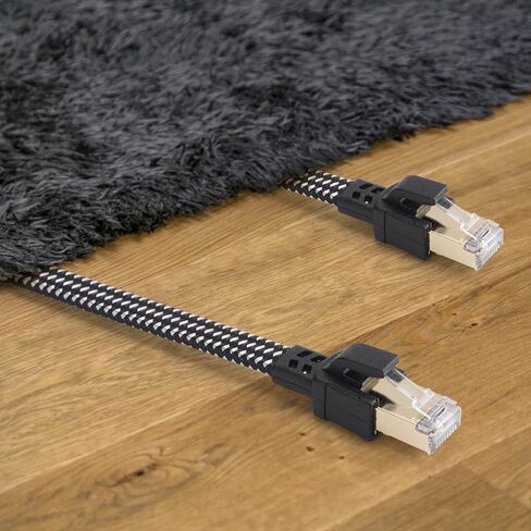 Cat8 Ethernet Cable Internet LAN Cable for high-Speed 2000Mhz 40Gbps RJ45 Cables for Games, Xbox, PS4, modems, routers - Compatible with Cat7/Cat6e/Cat5e Networks (Cat8-25FT) in Saudi Arabia