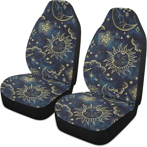 ALAZA Leopard Print Cheetah Animal Car Seat Covers Front Seats Only for Women Men Seat Covers w/Organizer Pocket for Cars SUV Truck Sedan, 2 pcs in Saudi Arabia