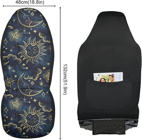 ALAZA Leopard Print Cheetah Animal Car Seat Covers Front Seats Only for Women Men Seat Covers w/Organizer Pocket for Cars SUV Truck Sedan, 2 pcs in Saudi Arabia