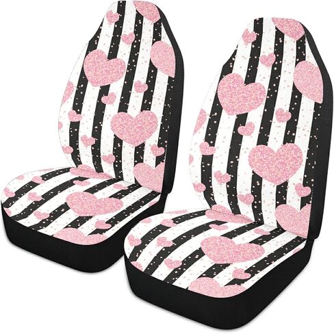 ALAZA Leopard Print Cheetah Animal Car Seat Covers Front Seats Only for Women Men Seat Covers w/Organizer Pocket for Cars SUV Truck Sedan, 2 pcs in Saudi Arabia