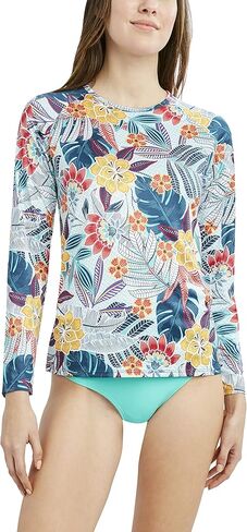 سترة Rashguard النسائية ذات الأكمام الطويلة القياسية القابلة للتعديل من Caribbean Joe مع حماية من الشمس in Kuwait