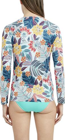 سترة Rashguard النسائية ذات الأكمام الطويلة القياسية القابلة للتعديل من Caribbean Joe مع حماية من الشمس in Kuwait