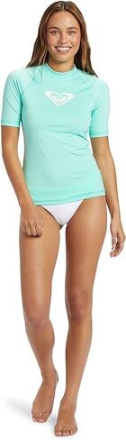 Roxy Women's Standard Whole Hearted قصير الأكمام Rashguard، Opal 242 Exc in Saudi Arabia