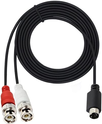 كابل مقسم 10 بوصة S-Video 4 Pin إلى BNC (محوري، دائري، ذكر إلى أنثى، قطعة واحدة، 1 قدم)، متوافق مع جهاز العرض، ومشغل DVD، والشاشة، والمودم in Kuwait
