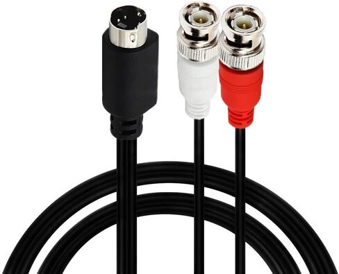 كابل مقسم 10 بوصة S-Video 4 Pin إلى BNC (محوري، دائري، ذكر إلى أنثى، قطعة واحدة، 1 قدم)، متوافق مع جهاز العرض، ومشغل DVD، والشاشة، والمودم in Kuwait