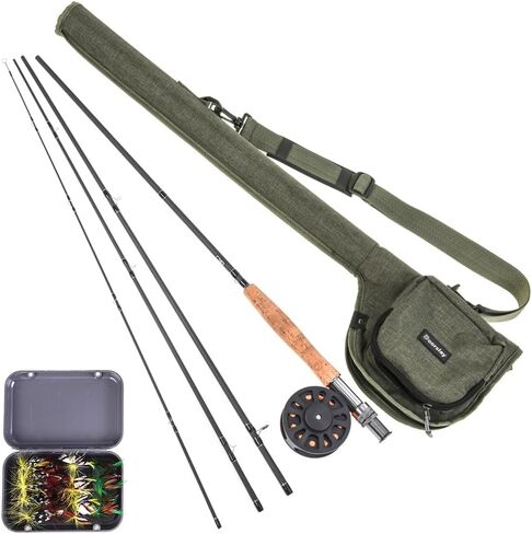 doorslay Fishing Rod Case Fishing Pole Bag with Reel Pouch Fly Fishing Bag For 9FT 2 Pieces/4Pieces Rod Fishing Rod Bag in Kuwait