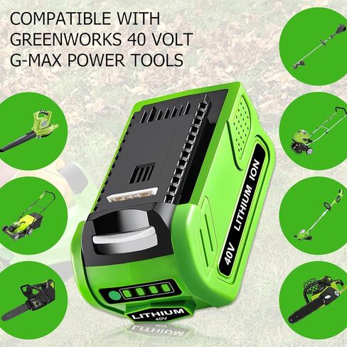بطارية ليثيوم 6.0 أمبير 40 فولت 29462 29472 بديلة لبطارية Greenworks 40V متوافقة مع أدوات الطاقة Greenworks 40V G-MAX 29252 20202 22262 25312 25322 20642 22272 27062 21242 in Kuwait
