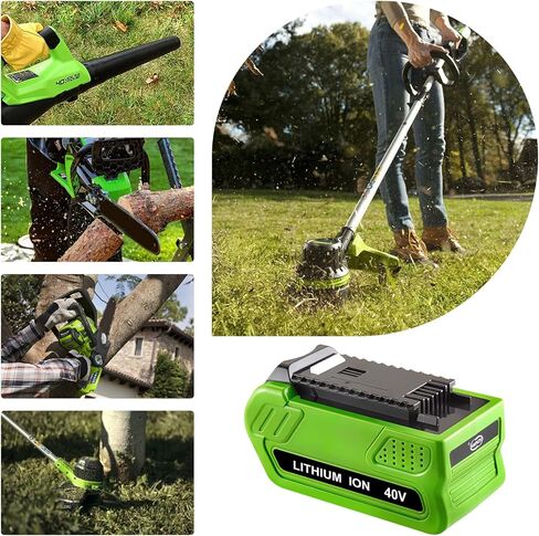 بطارية ليثيوم 6.0 أمبير 40 فولت 29462 29472 بديلة لبطارية Greenworks 40V متوافقة مع أدوات الطاقة Greenworks 40V G-MAX 29252 20202 22262 25312 25322 20642 22272 27062 21242 in Kuwait