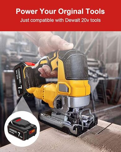 قطعتان من بطارية بديلة بقدرة 7.0 أمبير في الساعة 20 فولت بحد أقصى لجهاز Dewalt، متوافقة مع أدوات وشواحن Dewalt الكهربائية 20 فولت in Kuwait