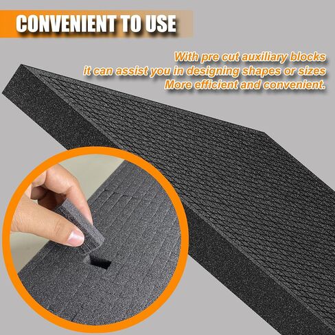 4 PCS Foam Inserts for Cases- 2 Size Pick and Pluck Foam Sheets with Bottom Pluck Pre-Cubed Foam Tray Pads Foam for Cases Tool Box Drawers Electronics and Storage Miniatures (1in*2pcs+0.4in*2pcs) in Saudi Arabia