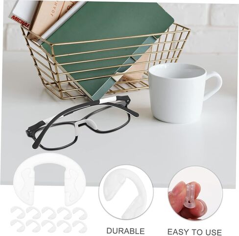 10pcs Silicone Glasses Nose Pads Silicone Nose Pads for Eyeglasses Nerd Wax Glasses Nose Mat Glasses Nose Grips Eyeglass Nose Pads Reusable Nose Cassette Glasses Frames in Saudi Arabia