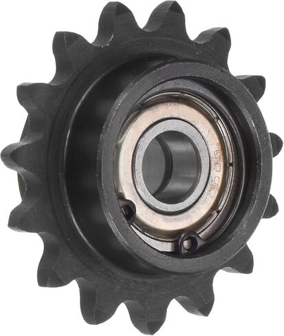 uxcell #35 Chain Idler Sprocket, 10mm Bore 3/8" Pitch 18 Tooth Tensioner, Black Oxide Finished C45 Carbon Steel with Insert Double Bearing for ISO 06C Chains in Saudi Arabia