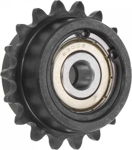 uxcell #35 Chain Idler Sprocket, 10mm Bore 3/8" Pitch 18 Tooth Tensioner, Black Oxide Finished C45 Carbon Steel with Insert Double Bearing for ISO 06C Chains in Saudi Arabia
