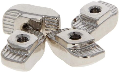 MroMax Sliding T Slot Nuts M6 Half Round Roll in T-Nut for 4040 Series Aluminum Extrusion Profile Carbon Steel Nickel-Plated Silver Tone 30Pcs in Saudi Arabia