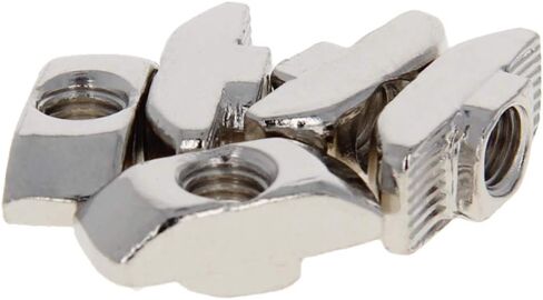 MroMax Sliding T Slot Nuts M6 Half Round Roll in T-Nut for 4040 Series Aluminum Extrusion Profile Carbon Steel Nickel-Plated Silver Tone 30Pcs in Saudi Arabia