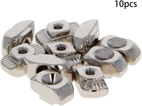 MroMax Sliding T Slot Nuts M6 Half Round Roll in T-Nut for 4040 Series Aluminum Extrusion Profile Carbon Steel Nickel-Plated Silver Tone 30Pcs in Saudi Arabia