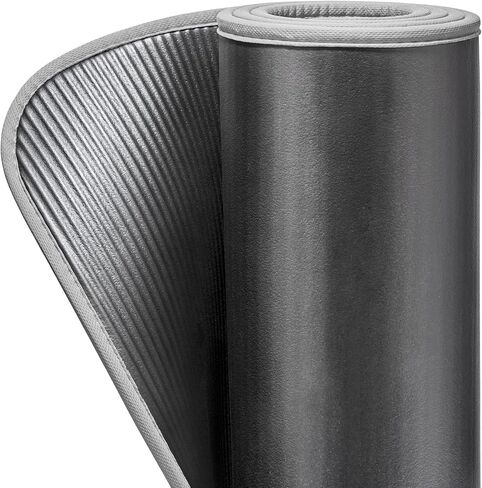 adidas 10mm Extra Thick Training Mat with Carrying Strap and Non-Slip Textured Base - Cushioned Workout Mat for Home Gym, Floor Workouts, and Intense Exercises - Portable and Durable - Grey in Saudi Arabia