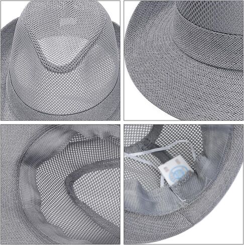 Summer Mesh Fedora Panama Straw Hats for Men Women Short Brim Trilby Hat Adjustable Sun Hat in Saudi Arabia