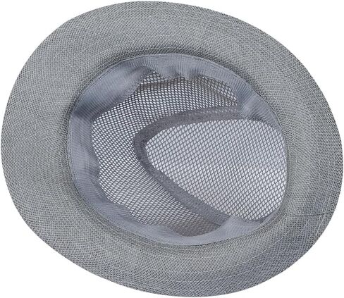 Summer Mesh Fedora Panama Straw Hats for Men Women Short Brim Trilby Hat Adjustable Sun Hat in Saudi Arabia