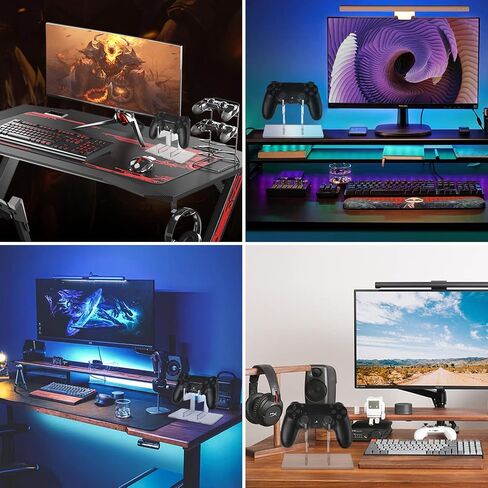 AHANDMAKER Controller Stand Holder, Universal Game Controllers Mount Stand Bracket Compatible Retro Modern Controllers Clear Remote Control for Xbox ONE PS4 PS5 Switch Display & Organization in Saudi Arabia