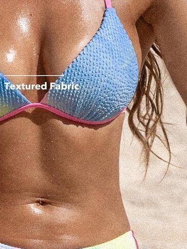 CUPSHE Women's Bikini Sets Two Piece Bathing Suit Halter Low Rise Back Self Tie Backless High Cut Cheeky Bottom in Saudi Arabia