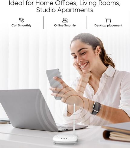 5-Band Cell Phone Booster for Home 3G 4G LTE 5G-band12/17/13/5/2/25/4/66 Compatible with All U.S Carriers - High Gain Antenna Cell Signal Booster Supports Up to 1,500 sq ft in Saudi Arabia