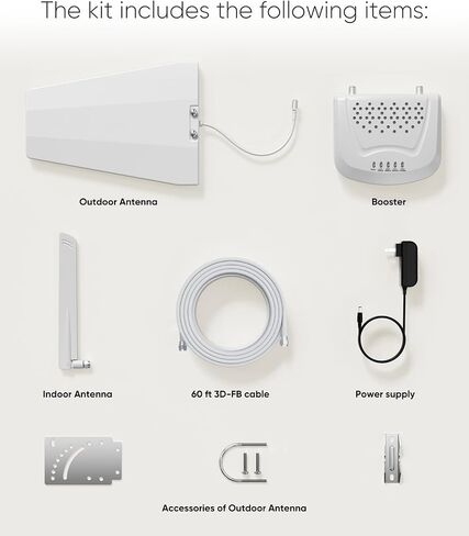 5-Band Cell Phone Booster for Home 3G 4G LTE 5G-band12/17/13/5/2/25/4/66 Compatible with All U.S Carriers - High Gain Antenna Cell Signal Booster Supports Up to 1,500 sq ft in Saudi Arabia
