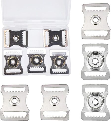 Youth Baseball Helmet Buckles, 10pcs Stainless Steel Sports Helmet Buckles Helmet Chin Strap Adapter Baseball Helmet Repair Kit for Catcher Helmet Repair Kit in Saudi Arabia