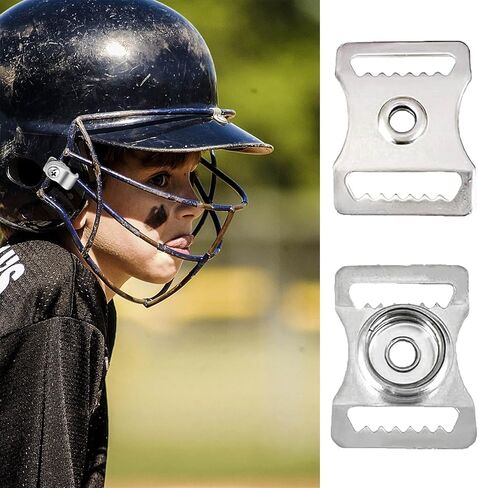 Youth Baseball Helmet Buckles, 10pcs Stainless Steel Sports Helmet Buckles Helmet Chin Strap Adapter Baseball Helmet Repair Kit for Catcher Helmet Repair Kit in Saudi Arabia