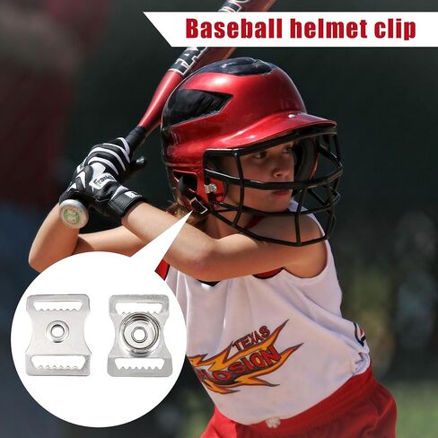 Youth Baseball Helmet Buckles, 10pcs Stainless Steel Sports Helmet Buckles Helmet Chin Strap Adapter Baseball Helmet Repair Kit for Catcher Helmet Repair Kit in Saudi Arabia