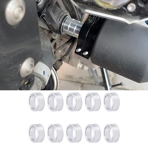 Aluminum Spacer 8mm ID x 10mm OD, Round Spacer Unthreaded Standoff Bushing Plain Finish, Flat Gasket Fits Screws Bolts (10 Pack) (8mm) in Saudi Arabia