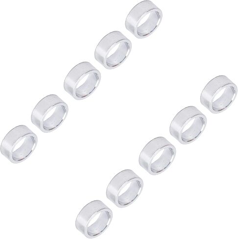 Aluminum Spacer 8mm ID x 10mm OD, Round Spacer Unthreaded Standoff Bushing Plain Finish, Flat Gasket Fits Screws Bolts (10 Pack) (8mm) in Saudi Arabia