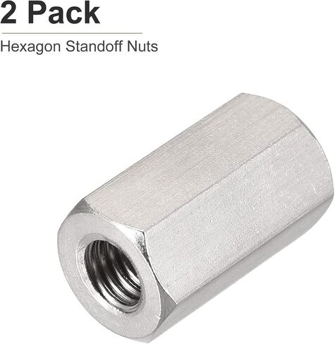 M10x30mm(DXL) - Hex Standoff Spacer Nuts -2Pack- Good for Electronic Machine - 304 Stainless Steel Coupling Screws in Saudi Arabia