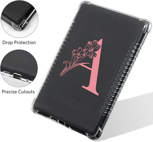 CoBak Clear Case for All-New Kindle Paperwhite 11th Gen 2021 & Signature Edition(6.8") - Lightweight, Scratch-Proof Silicone Back Cover with Playful Flower Design in Saudi Arabia