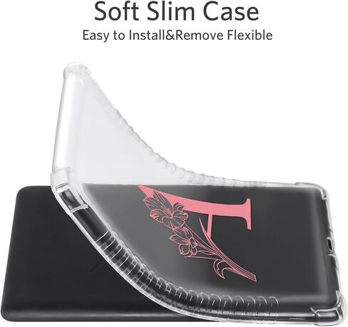 CoBak Clear Case for All-New Kindle Paperwhite 11th Gen 2021 & Signature Edition(6.8") - Lightweight, Scratch-Proof Silicone Back Cover with Playful Flower Design in Saudi Arabia