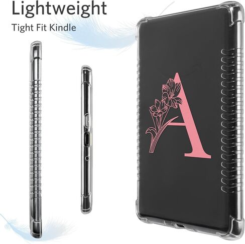 CoBak Clear Case for All-New Kindle Paperwhite 11th Gen 2021 & Signature Edition(6.8") - Lightweight, Scratch-Proof Silicone Back Cover with Playful Flower Design in Saudi Arabia