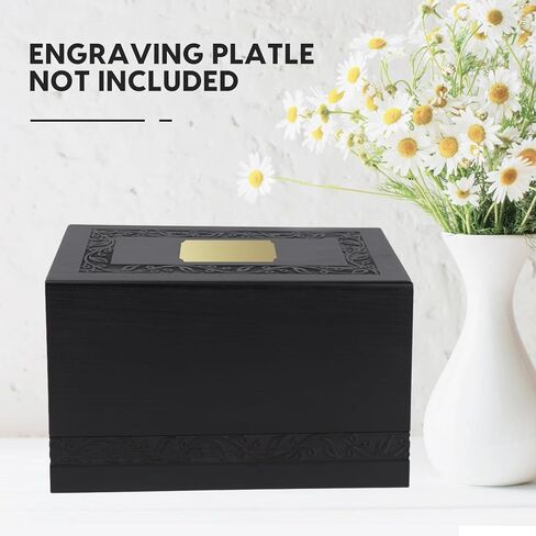 Wooden Urns for Human Ashes Adult Male Female, Up to 250 Cubic inches Tree of Life Wood Cremation Urns, Funeral Memorial Urns for Ashes Mom Dad (Black) in Saudi Arabia